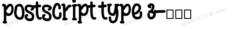 postscript type3字体转换